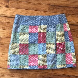 Vineyard Vines Colorful Patchwork Mini Skirt